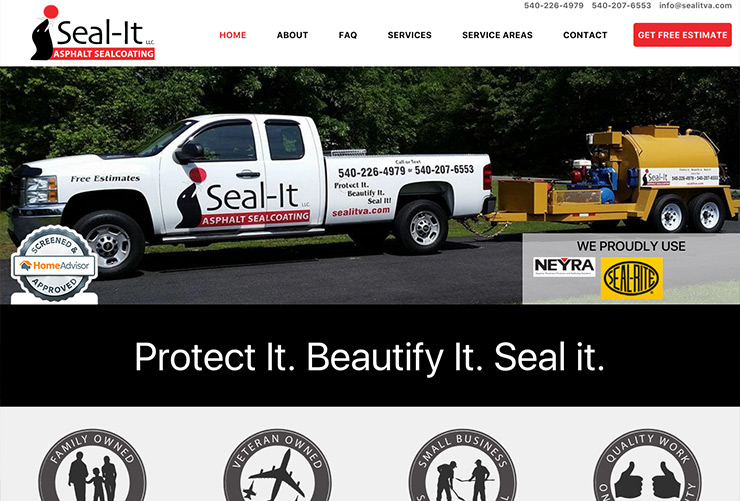 Seal-It Asphalt Sealcoating Web Design and Web Development by Joel McDonald